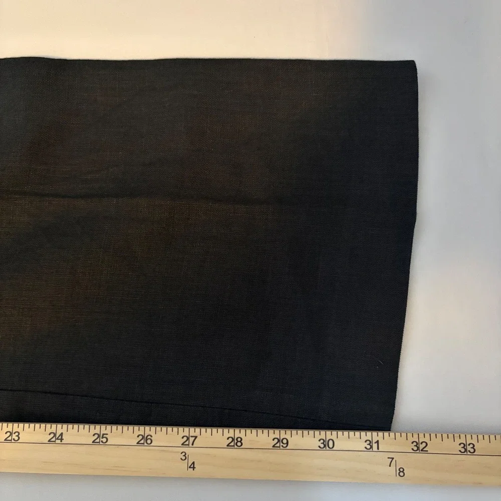 Banana Republic Womens 100% Linen Wide‎ Leg Trousers Black Size 8 723210-00-1